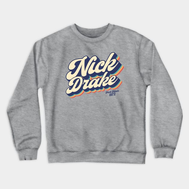 Nick Drake - Pink Moon / Retro Layered 90's Crewneck Sweatshirt by oemsanex